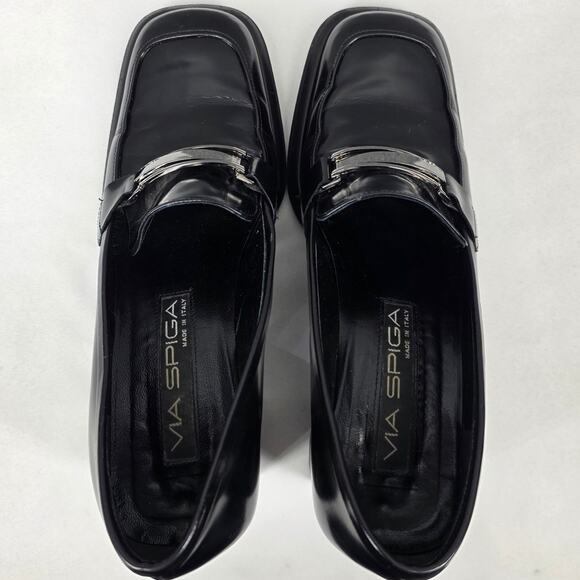 VIA SPIGA VINTAGE Y2K SQUARE TOE CHUNKY HEEL SHOES – MADE IN ITALY – SIZE US 6 - Picture 5 of 12